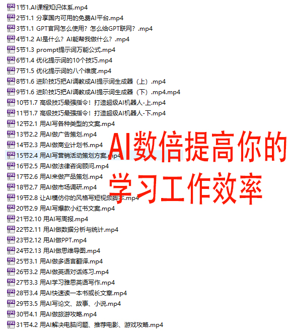 AI的30种用法让工作效率提升数倍