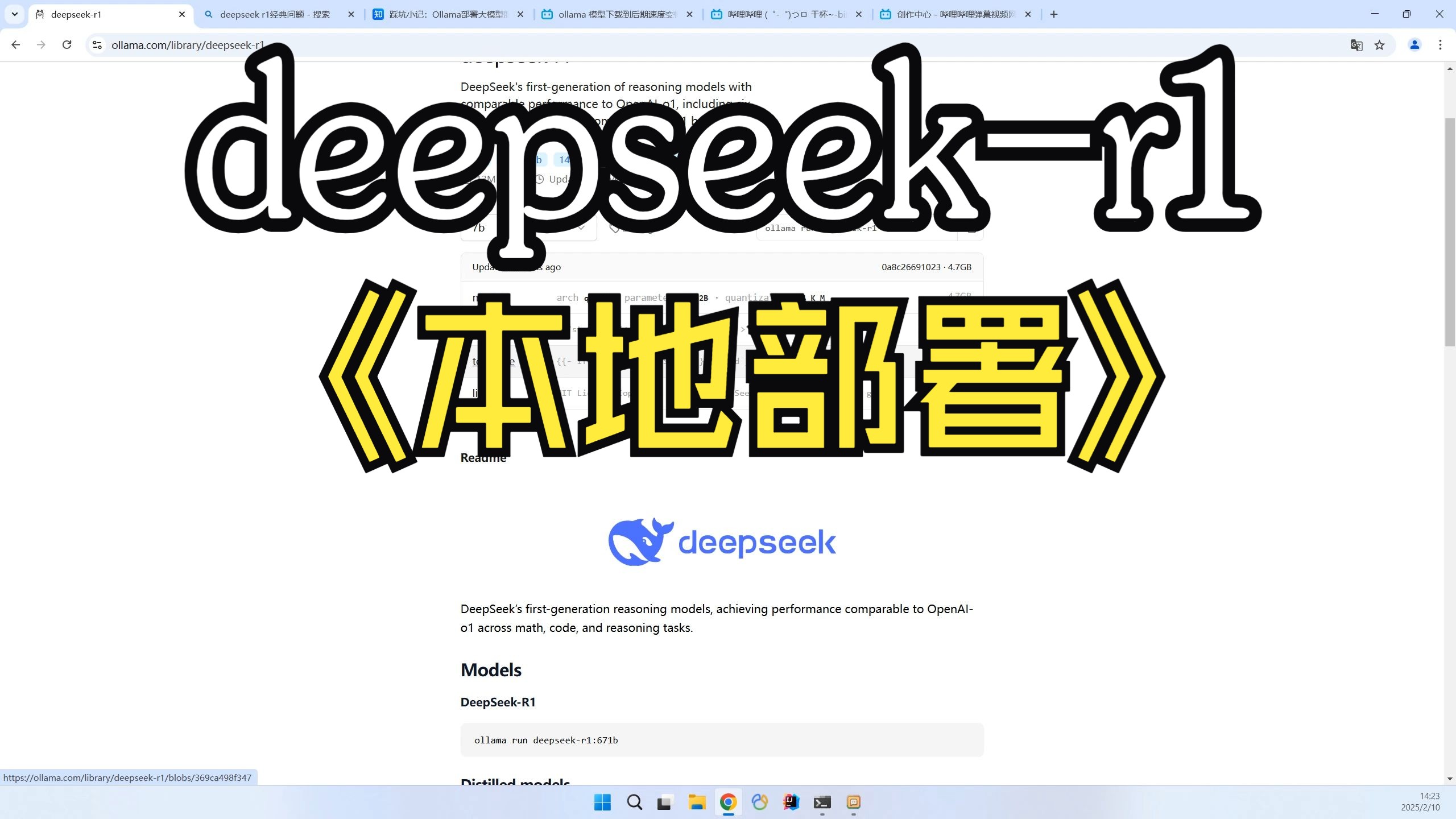 【某宝热卖教程】2025年最新 DeepSeek 本地部署教程+软件+大模型（总共49G）